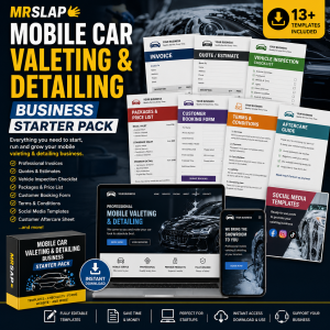 MrSlap Mobile Car Valeting & Detailing Business Starter Pack.