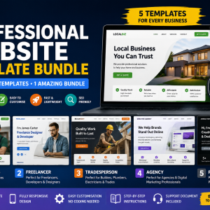 Professional Website Template Bundle – 5 Responsive Templates