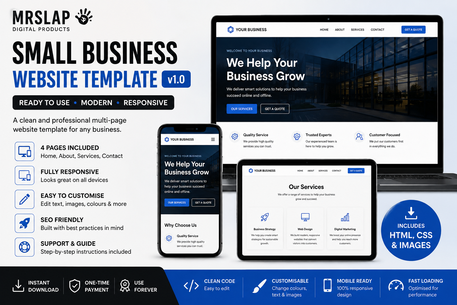 Small Business Website Template – Responsive HTML Website