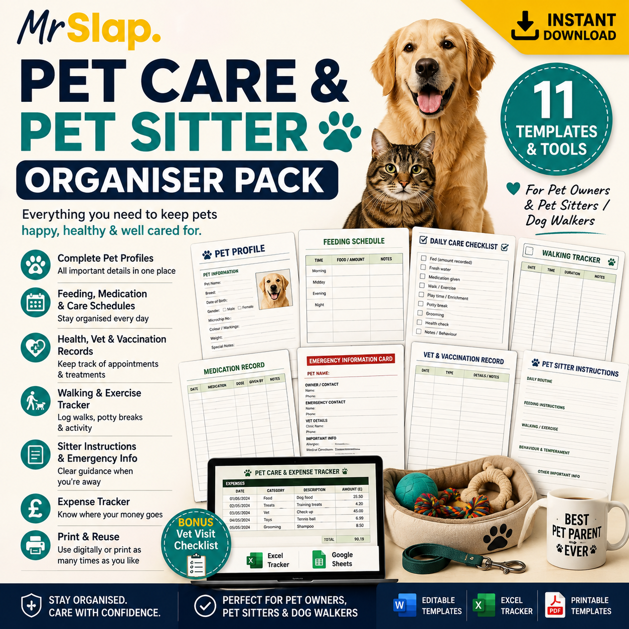 Pet Care & Pet Sitter Organiser Pack
