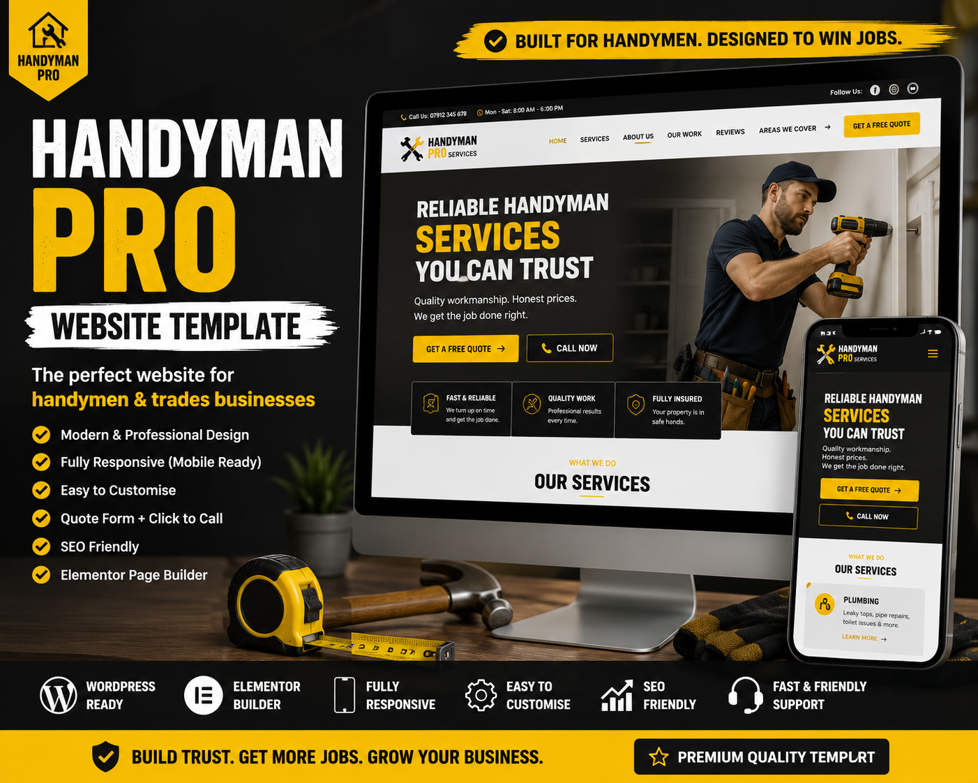 Handyman Pro – Trades & Home Services Website Template